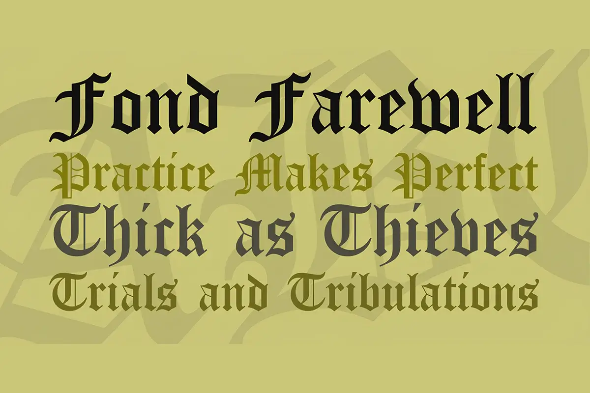 Canterbury Blackletter Font Preview 1