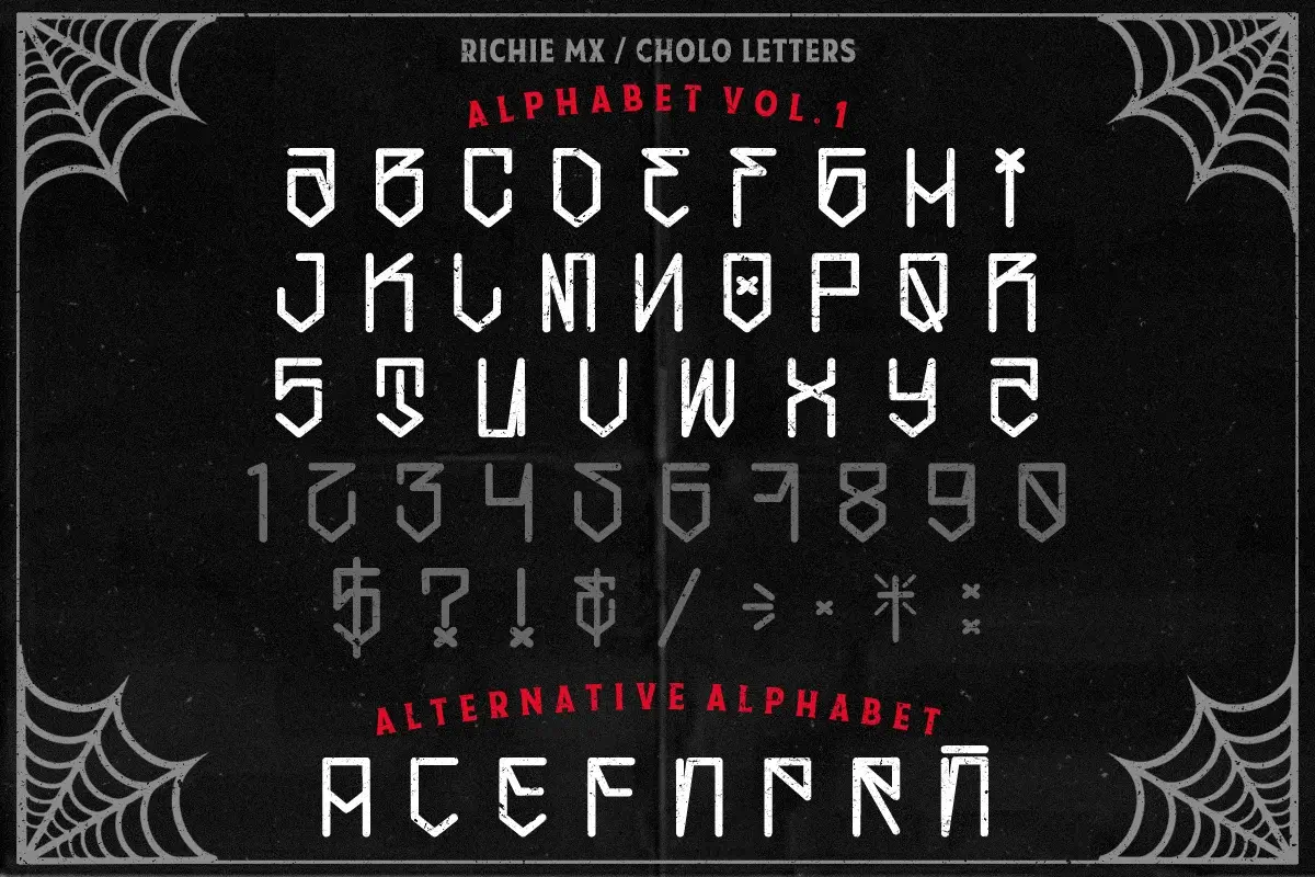 Cholo Letters Font Preview 1