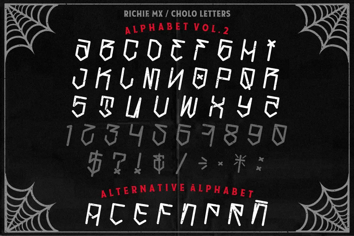 Cholo Letters Font Preview 2