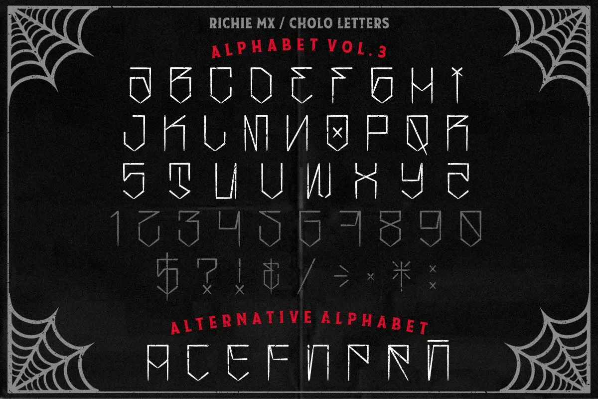 Cholo Letters Font Preview 3