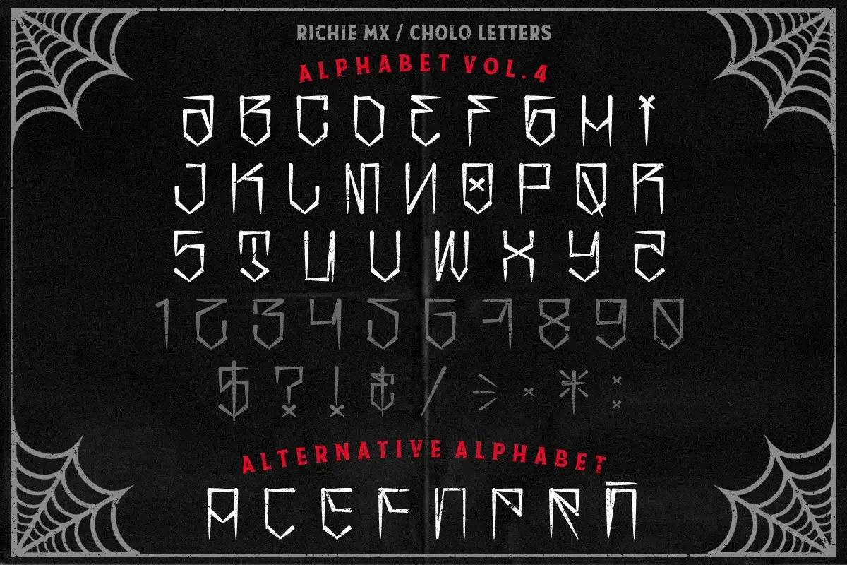 Cholo Letters Font Preview 4