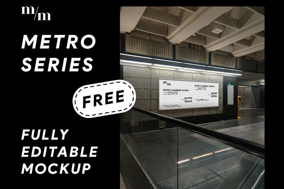 Free Metro Series Framed Poster Mockup