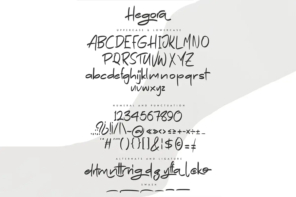 Hegora Handwritten Font Preview 4