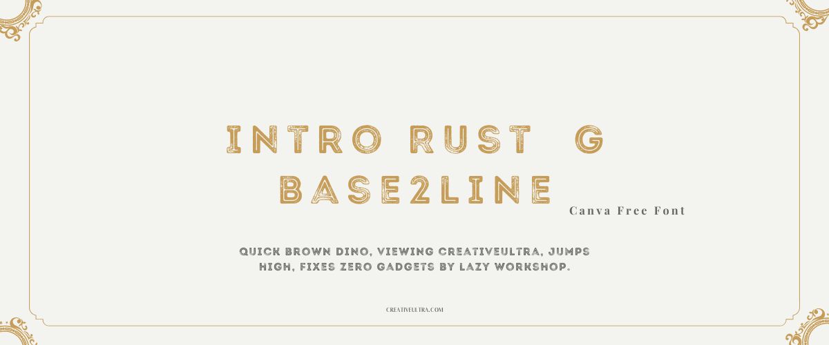 Intro Rust Bookbasel Font