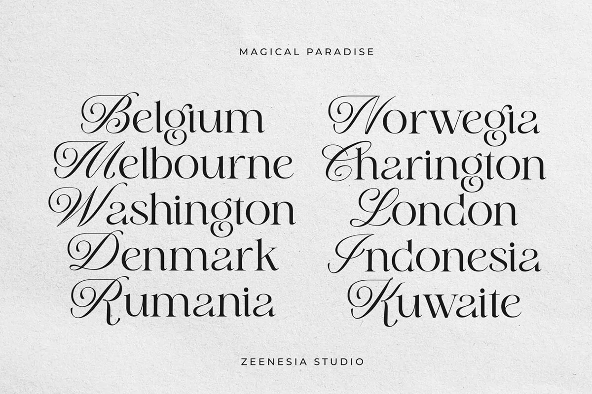 Magical Paradise Serif Font Preview 5