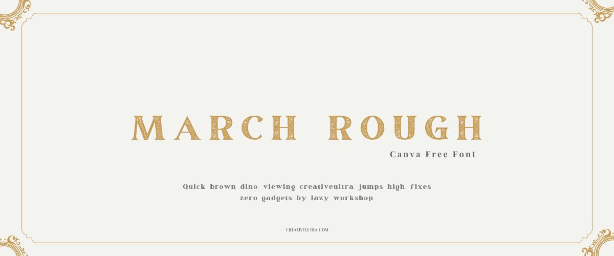 March Rough Font