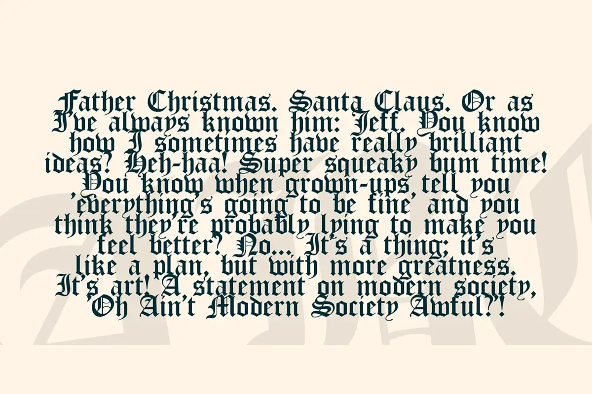 Old London Blackletter Font Family Preview 1