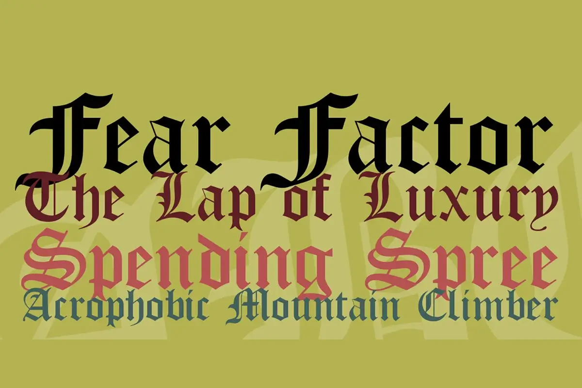 Old London Blackletter Font Family Preview 2