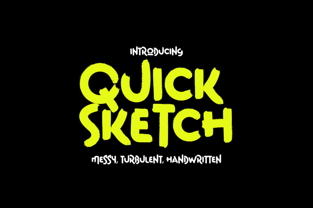 Quick Sketch Handwritten Font Feature Image