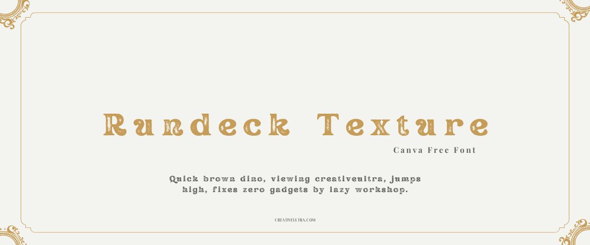 Rundeck Texture Font