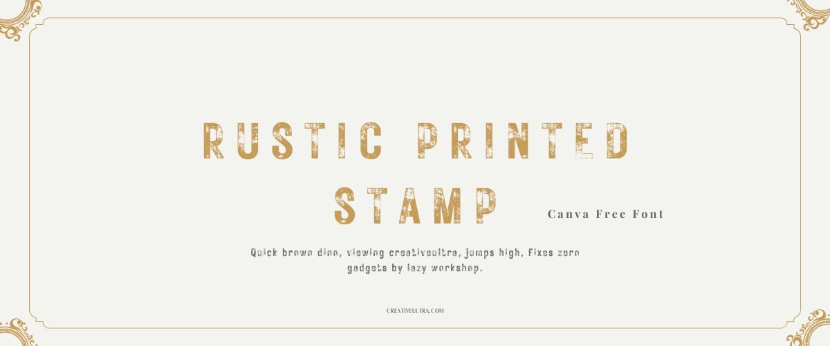 Rustic Printed Stamp Font