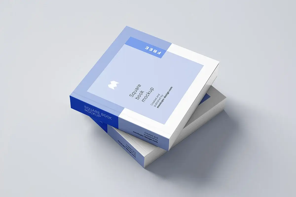 Square Book Mockup Collection Preview 2