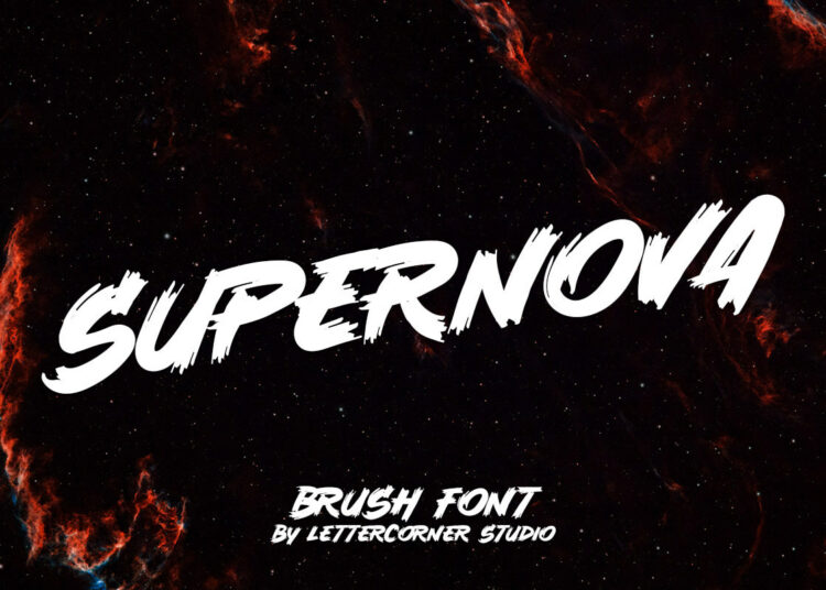 Supernova Brush Font Feature Image