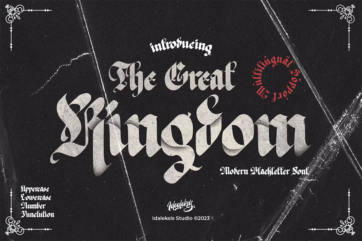 The Great Kingdom Blackletter Font Feature Image