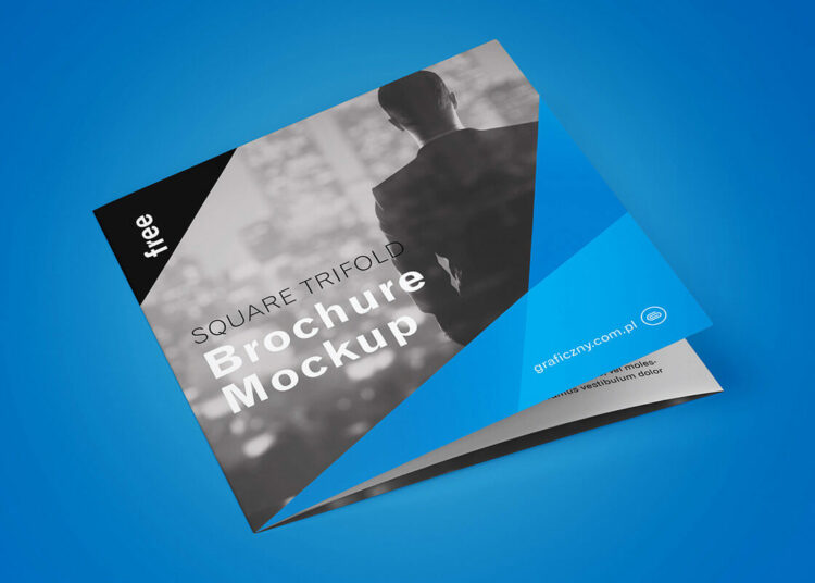 Trifold Square Brochure Mockup Feature Image