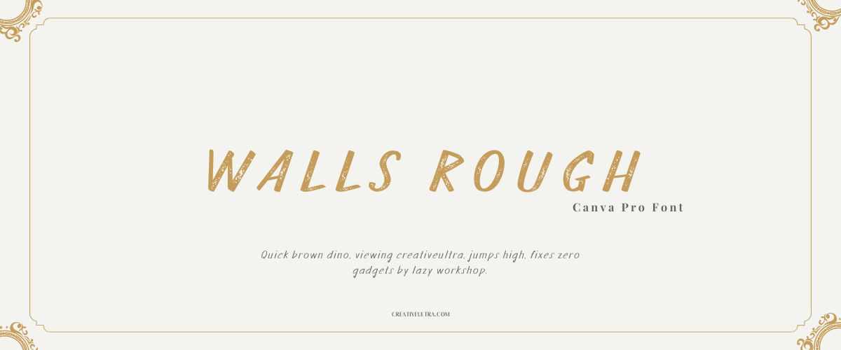 Walls Rough Font