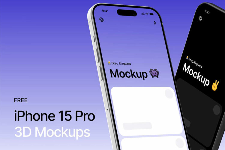 iPhone 15 Pro 3D Mockups Feature Image