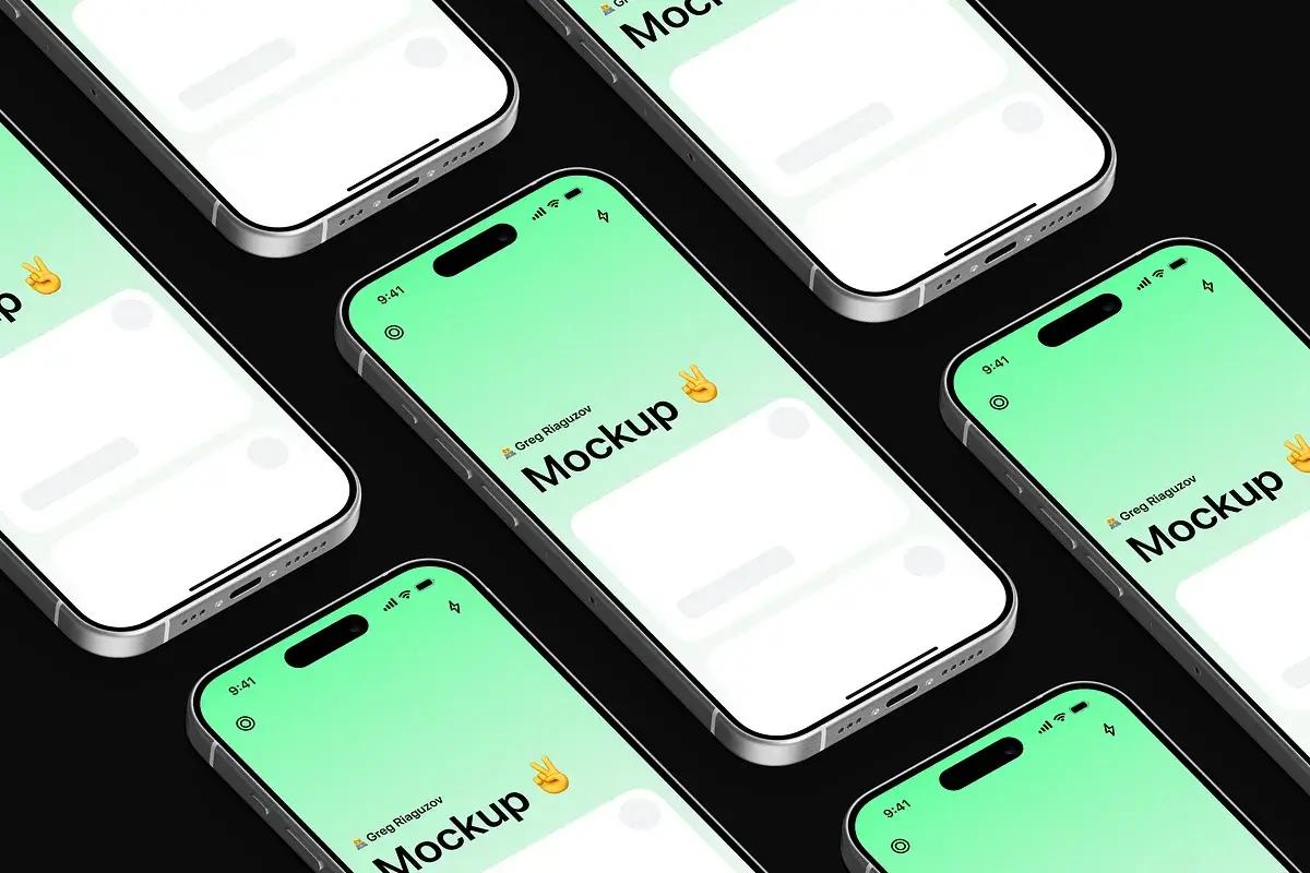 iPhone 15 Pro 3D Mockups Preview 2