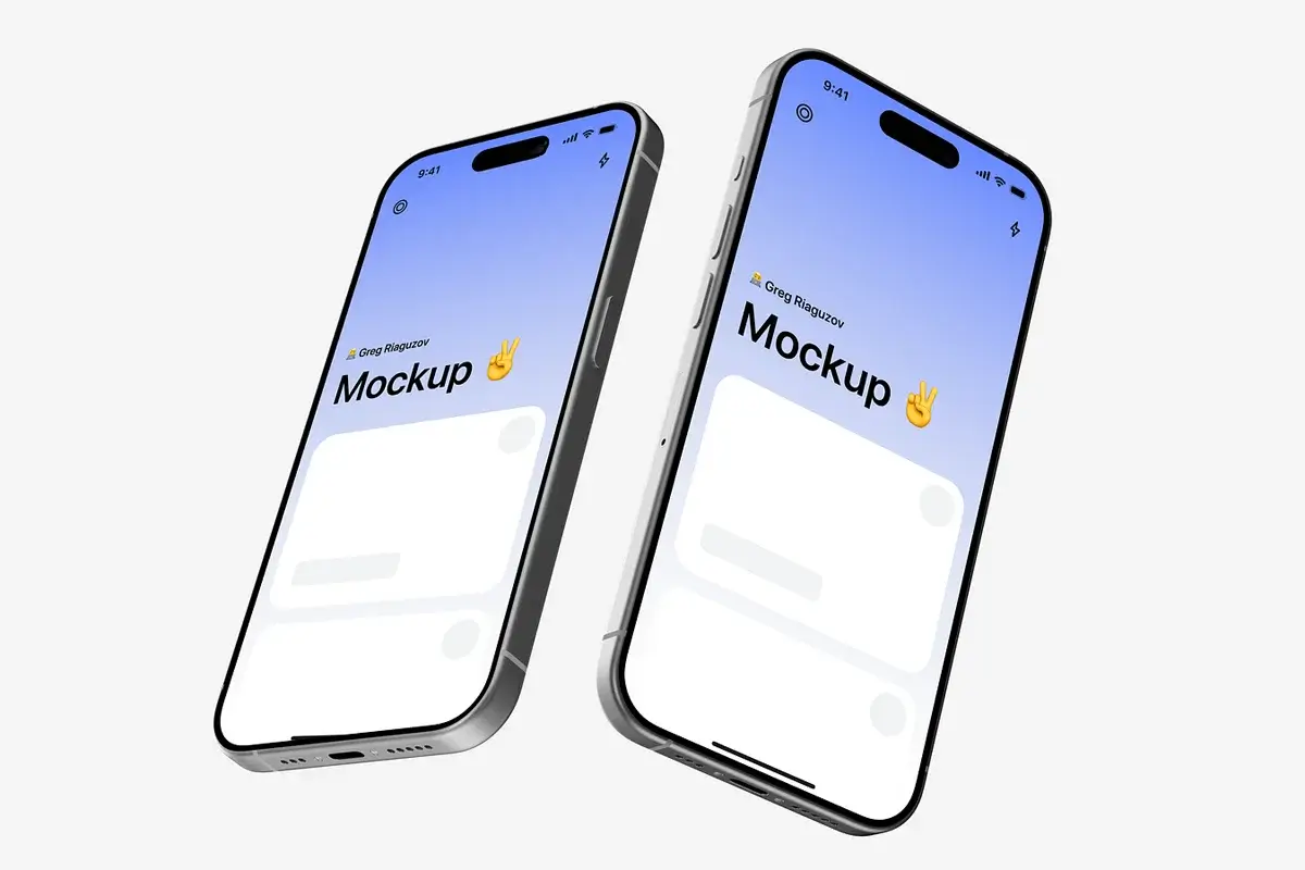 iPhone 15 Pro 3D Mockups Preview 3