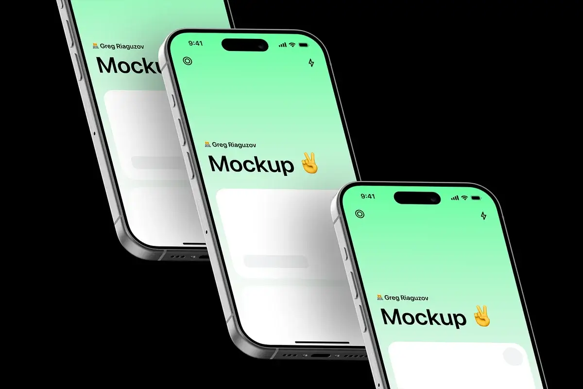 iPhone 15 Pro 3D Mockups Preview 6