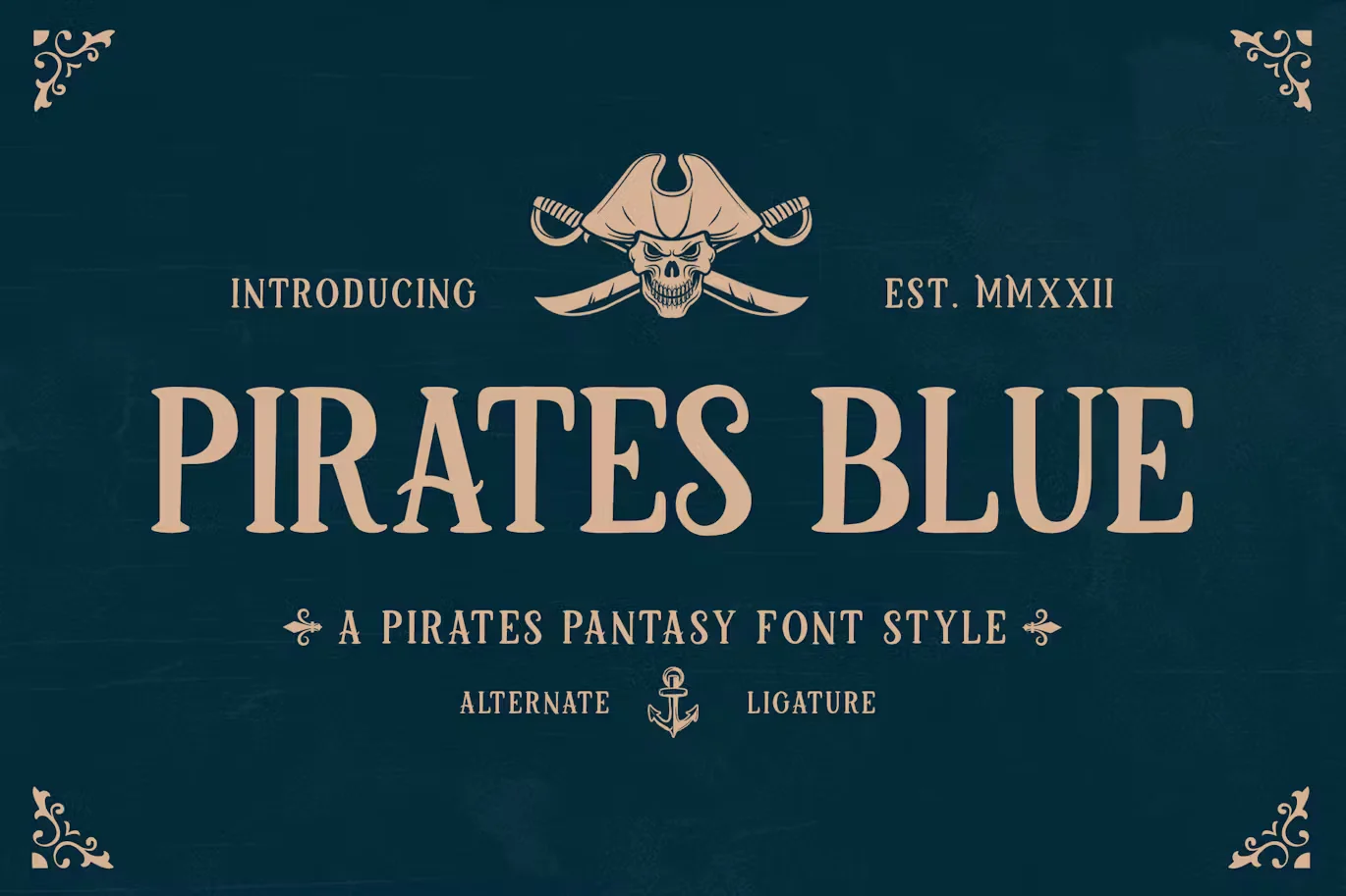 Pirates Blue - A Pirates Fantasy Font