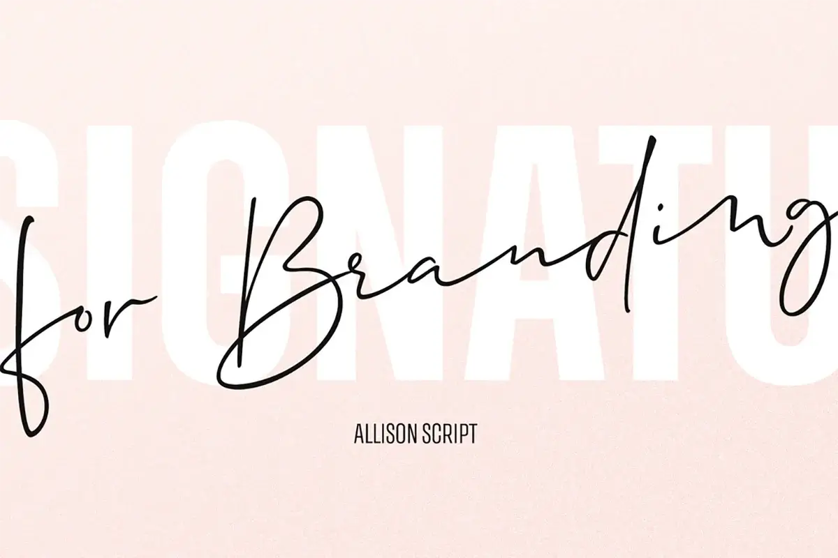 Allison Script Font Preview 2