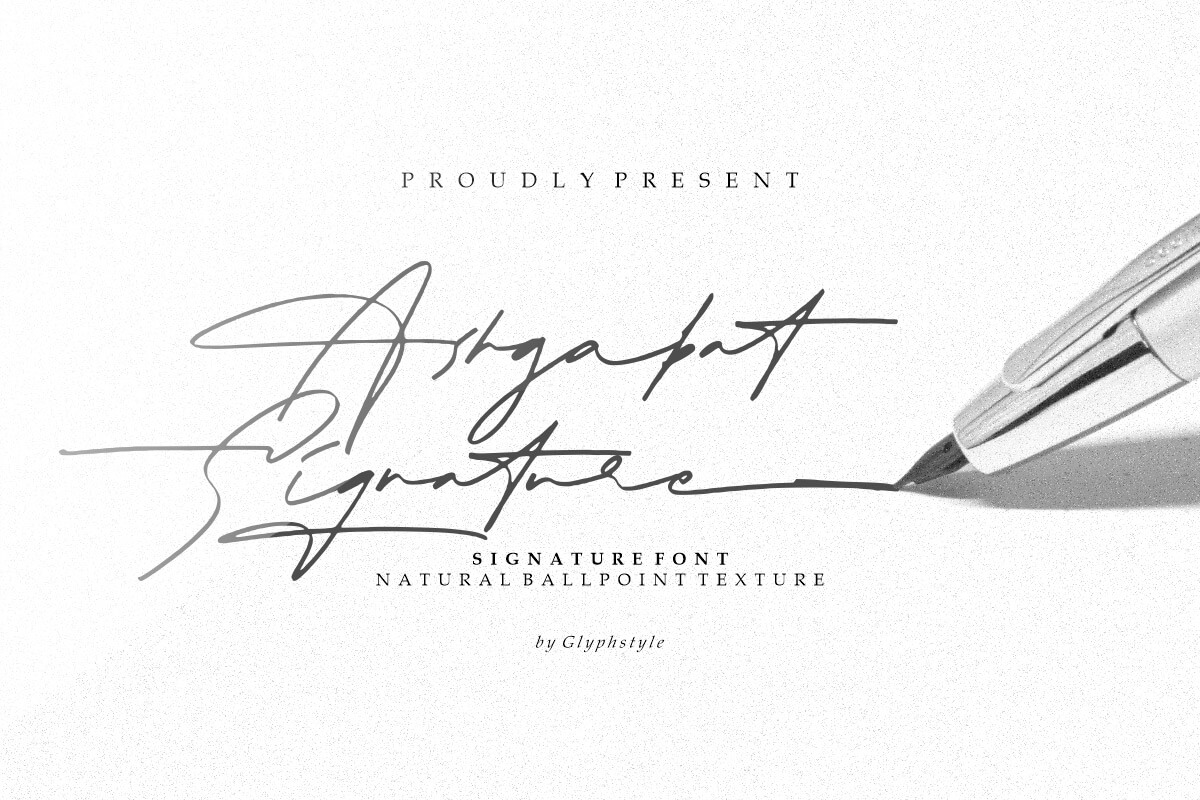 Ashgabat Signature Font Feature Image