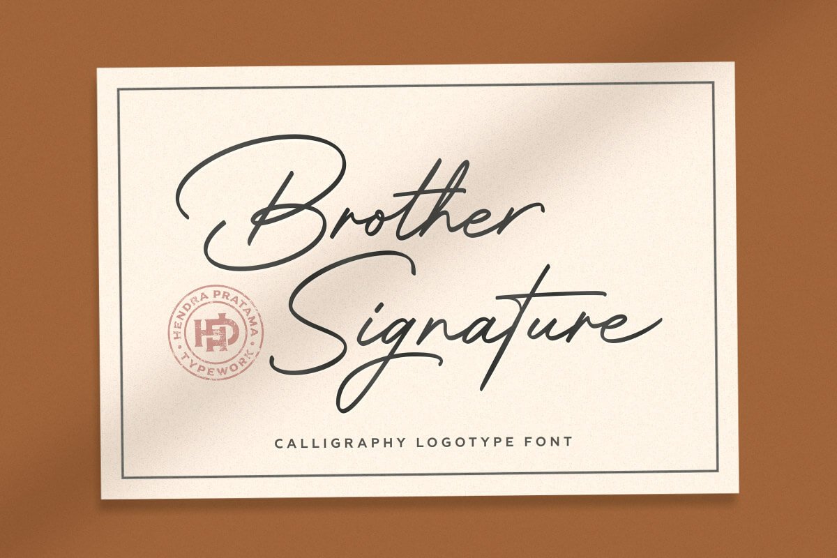 Brother Signature Calligraphy Font Feature Image