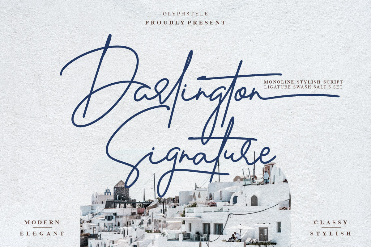 Darlington Signature Font Feature Image