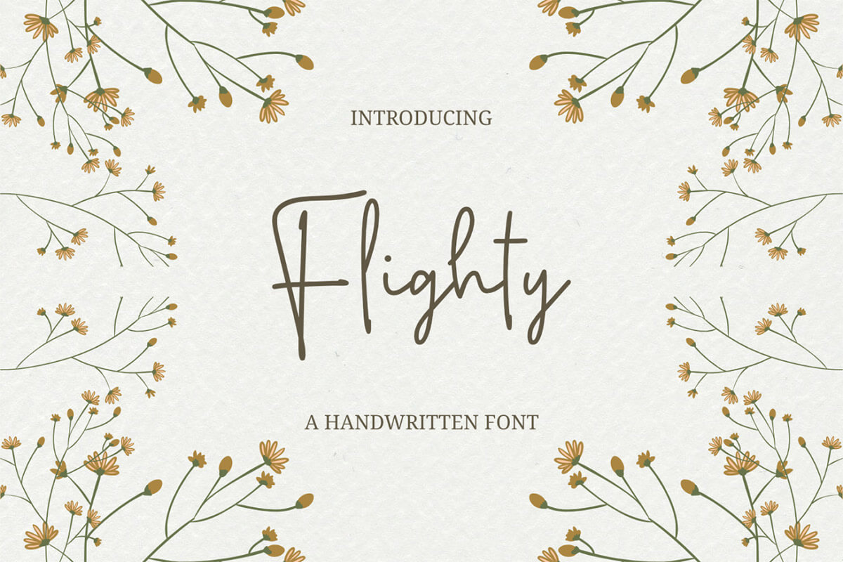 Flighty Handwritten Font Feature Image