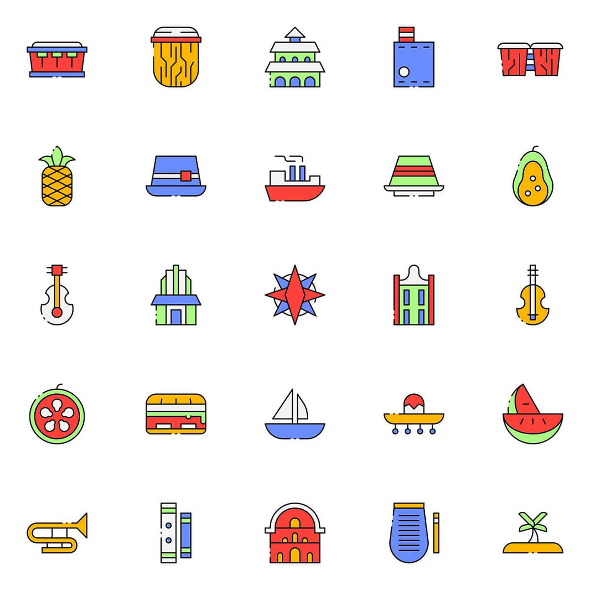 Free Caribbean Island Icons Preview