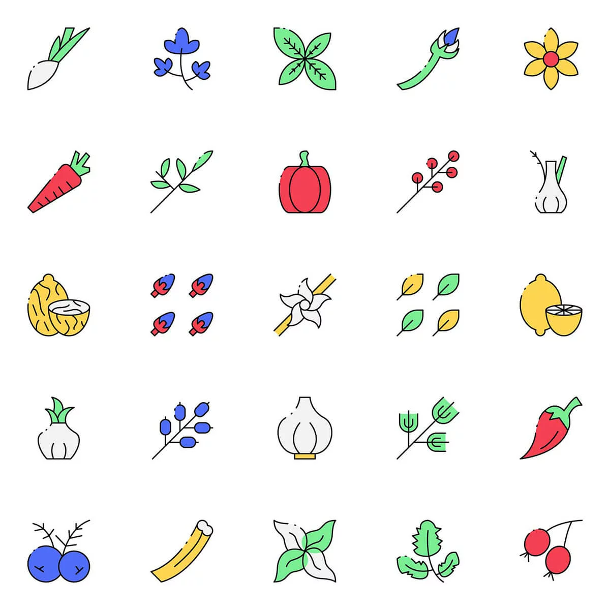 Free Colored Condiments Icons Preview