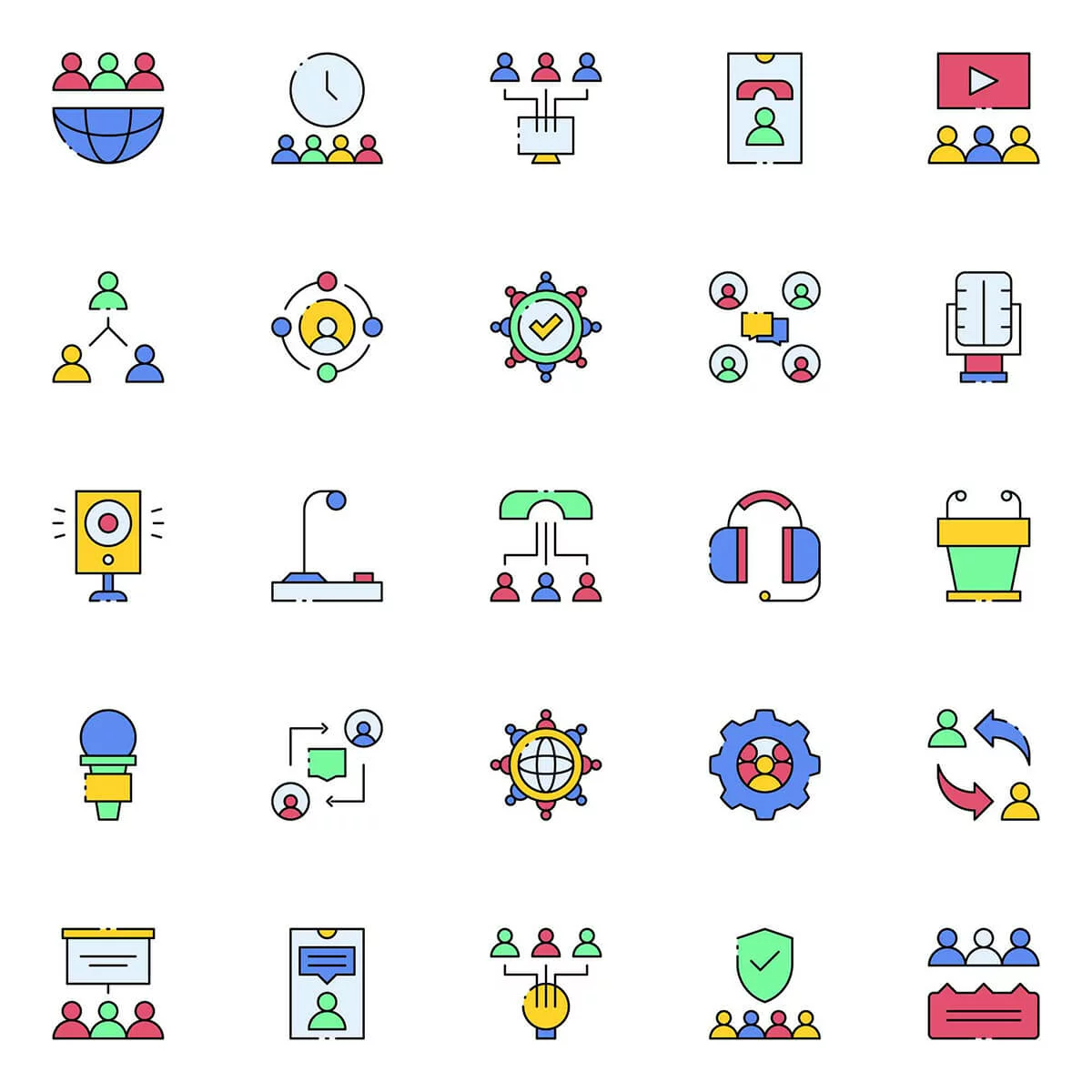 Conference Colored Icons