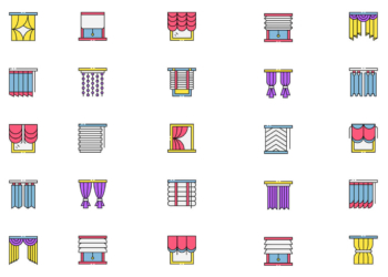 Free Colored Draperies Icons