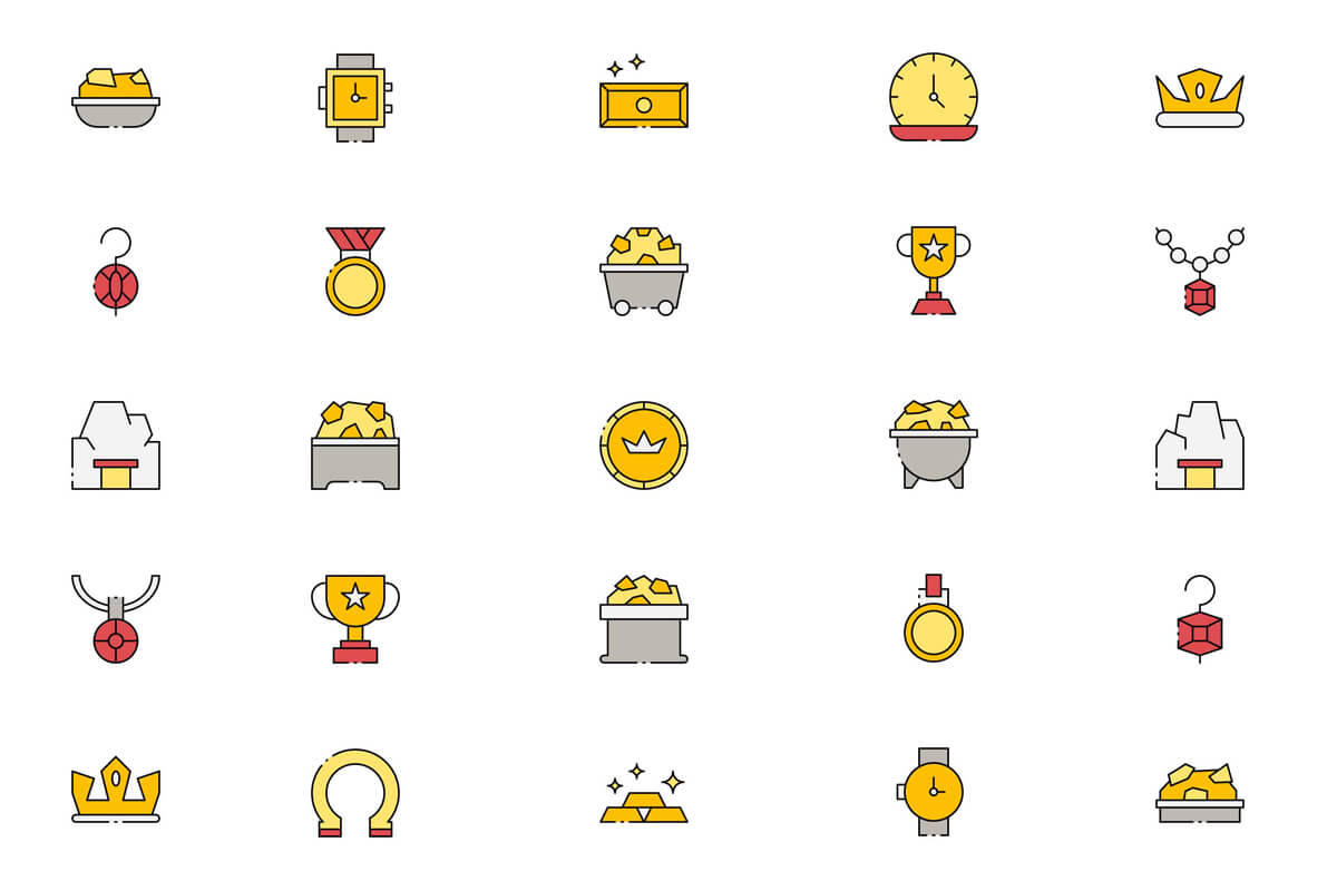 Free Colored Gold Icons