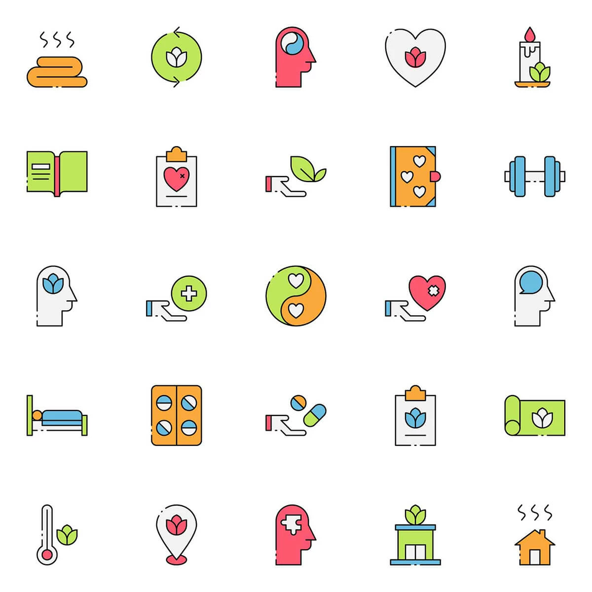 Free Colored Therapy Icons Preview