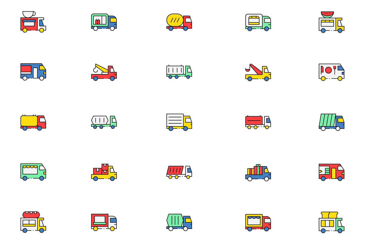 Free Colored Truck Icons