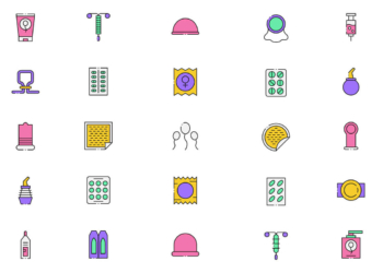 Free Contraceptive Methods Icons