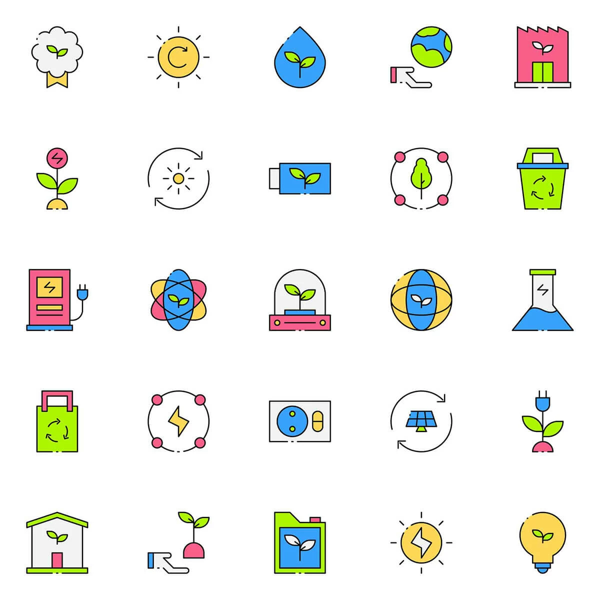 Free Green Energy Biofuel Icons Preview