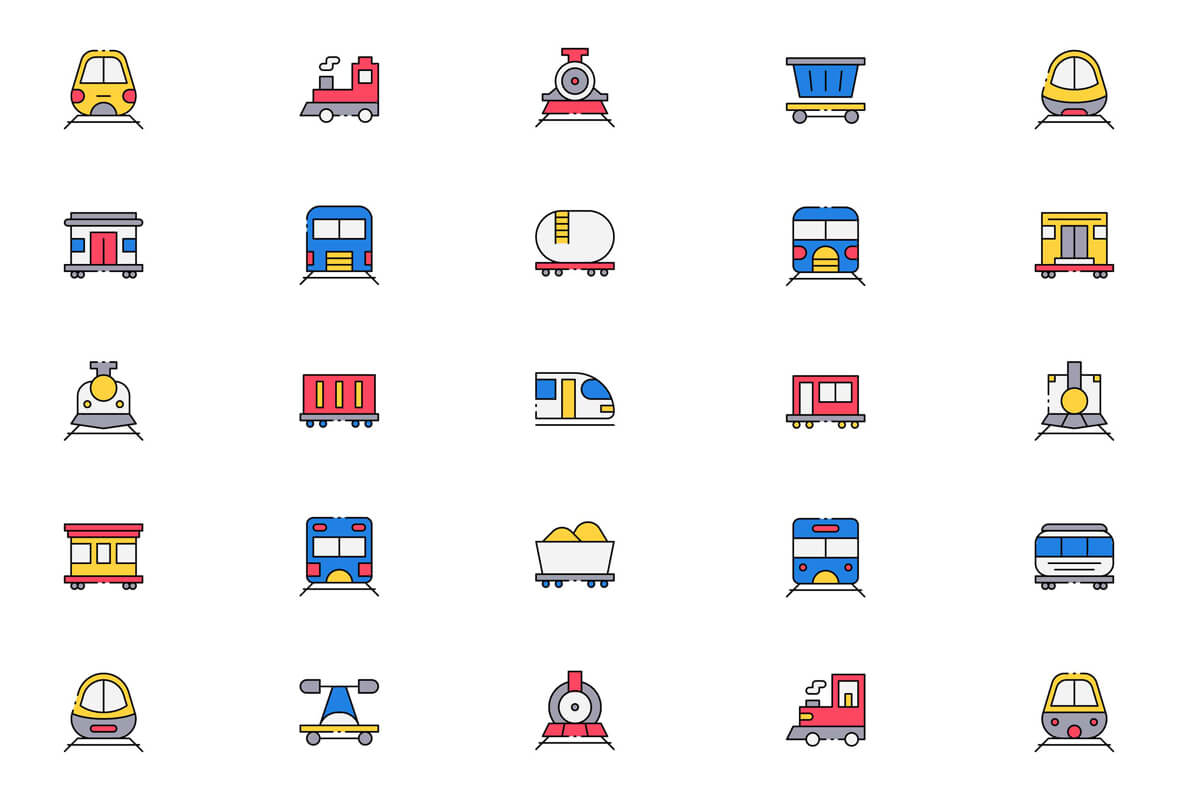Free Variation of Train Icons
