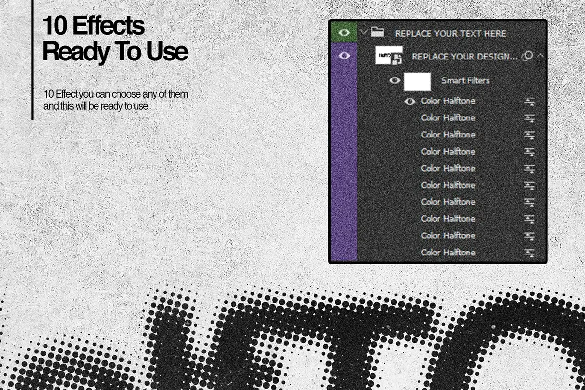 Halftone Text Effect Preview 2
