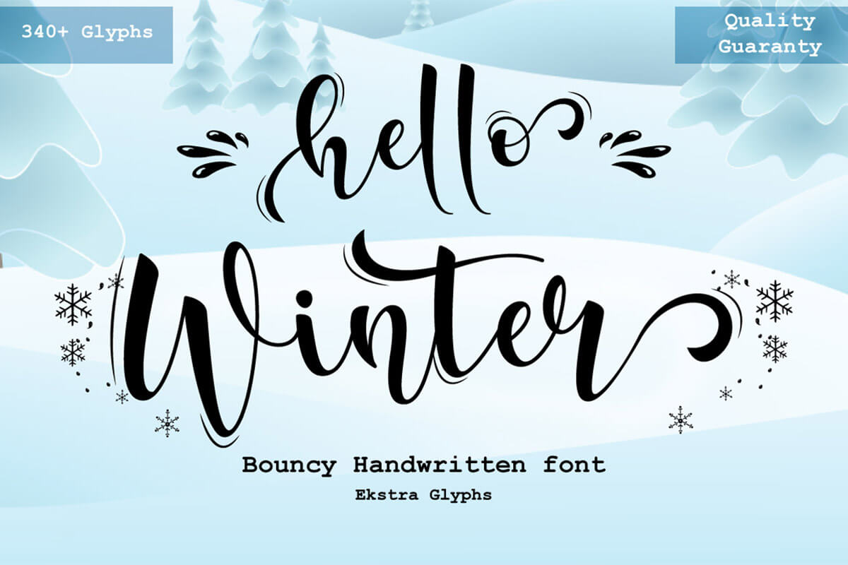 Hello Winter Handwritten Font Feature Image