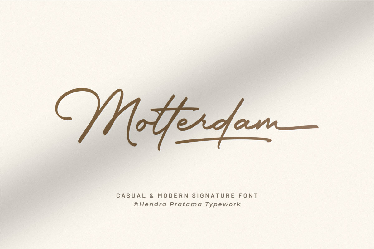 Motterdam Signature Font Feature Image