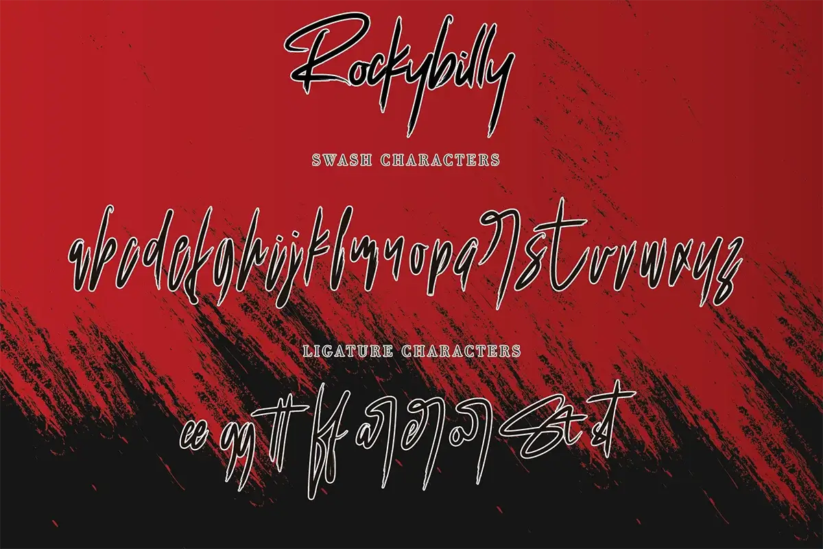Rockybilly Brush Font Preview 6