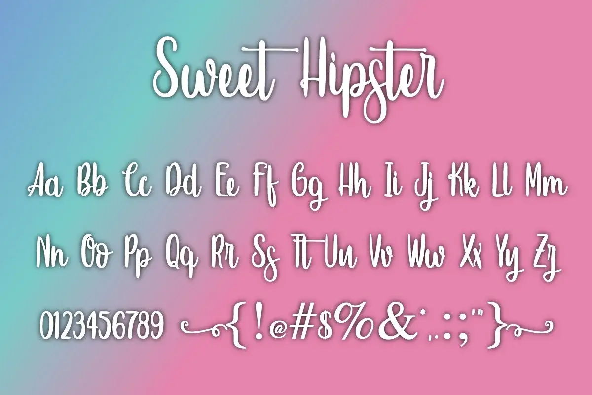 Sweet Hipster Script Font Preview Image