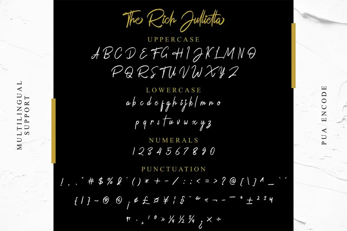 The Rich Jullietta Script Font Preview 5