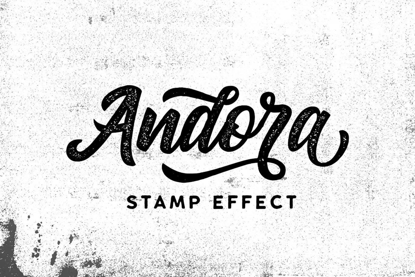 Andora Typeface Stamp