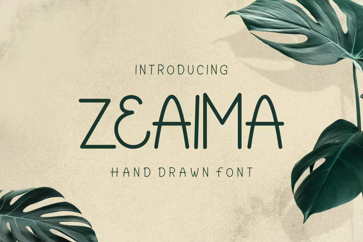 Zeaima - Hand Drawn Font