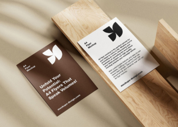 A4 Flyer On Wood Mockup Feature Image