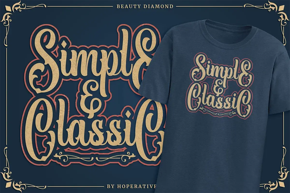 Beauty Diamond Blackletter Font Preview 3